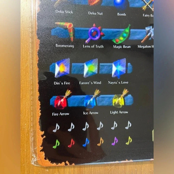 The Legend of Zelda Ocarina of Time - Complete Inventory - Metal Sign - 🌲 🗡️ - Picture 8 of 12